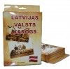 LR karogs 0.75x150 cm ( kātam) 100% poliesters ; Nebalē saulē. Komplektā ietilpst sēru lenta un karoga izkāršanas datumu saraksts!